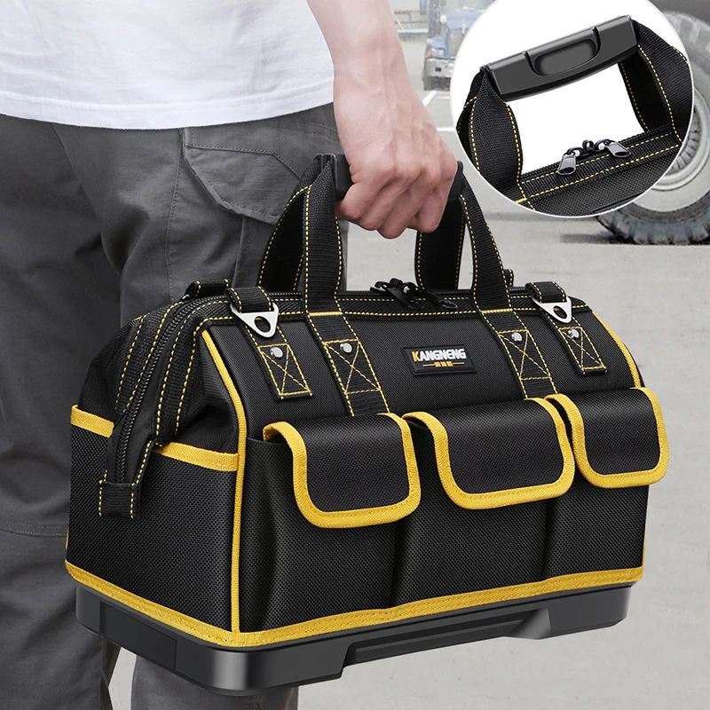 Imagem -03 - Grande Capacidade Ferramenta Eletricista Bolsa Portátil Multifunções Ferramenta Organizador Bolsa Oxford Pano Ferramentas Mochila Bolsas Impermeáveis