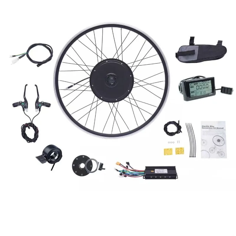 

Комплект для переоборудования электрического велосипеда, 1000 Вт, 48 В, 52 В, 20-29 дюймов, двигатель задней ступицы, 135 мм, дисковый тормоз для горного MTB, гибридный пригородный велосипед