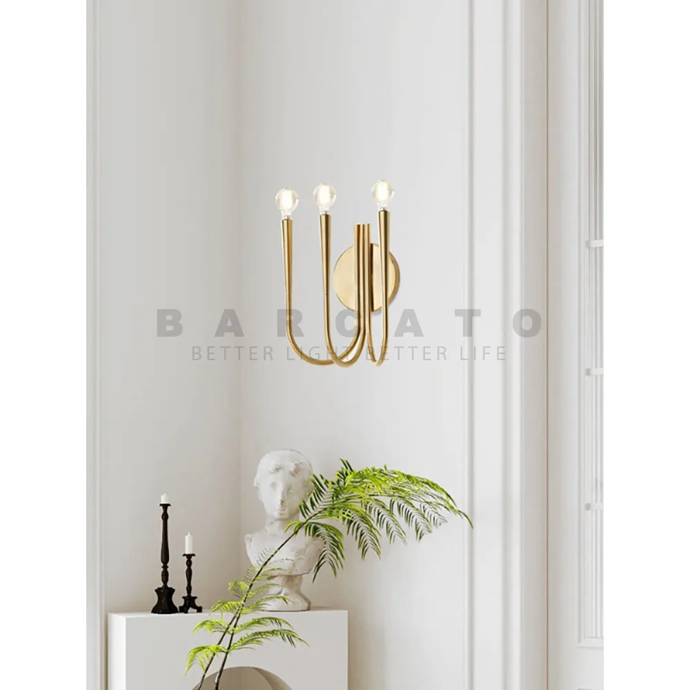 Luxury Metal Wall Lamp 3 Heads Country Modern Home Decoration Bedroom Living Room Dining Room Aisle Luxury Beside LED Bar Lamps