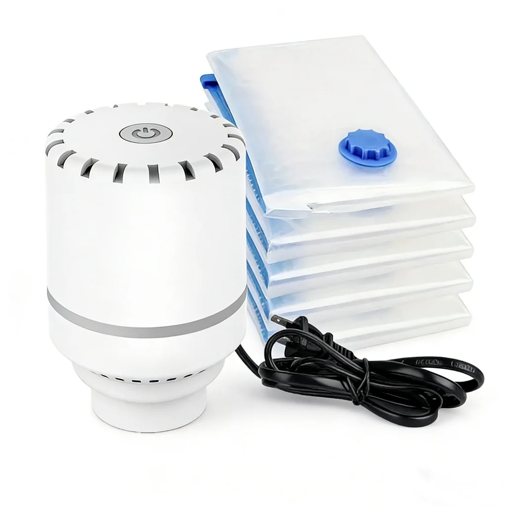 Compressed Bag Electric Pump, Travel Vacuum Bag Pump, Mini Vacuum Sealant Machine, Food Space Savings, Food Organizer