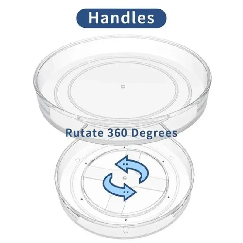 360 Rotating Bottle Turntable Storage Rack Large Capacity Organiser Tray Household Desktop Storage Supplies Accesorios De Cocina