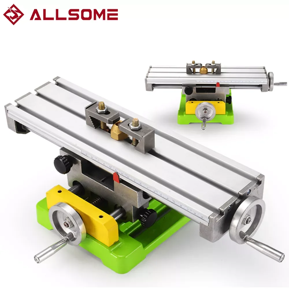 ALLSOME MINIQ Multifunction Drill Vise Fixture Working Table Mini Precision Milling Machine Worktable