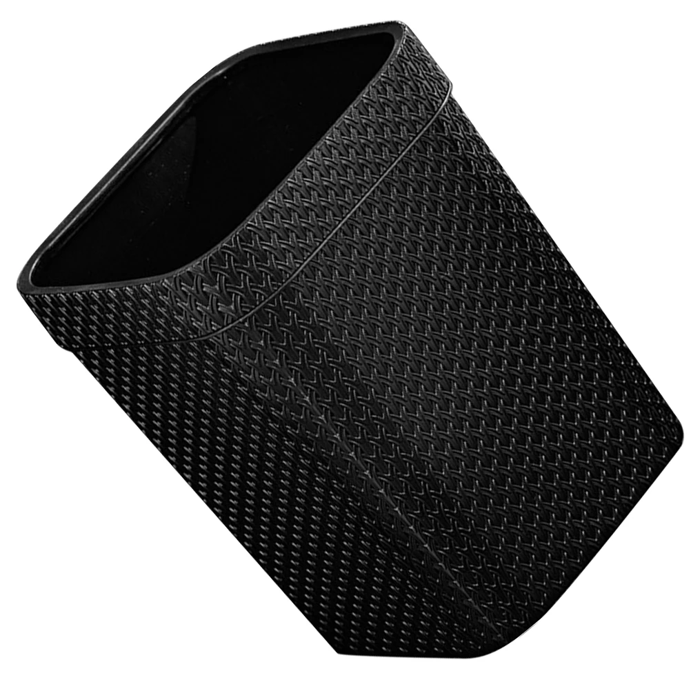 

Imitation Rattan Woven Garbage Can Farmhouse Trash Bin Office Waste Container Pressure Ring Kitchen Plastic Waste
