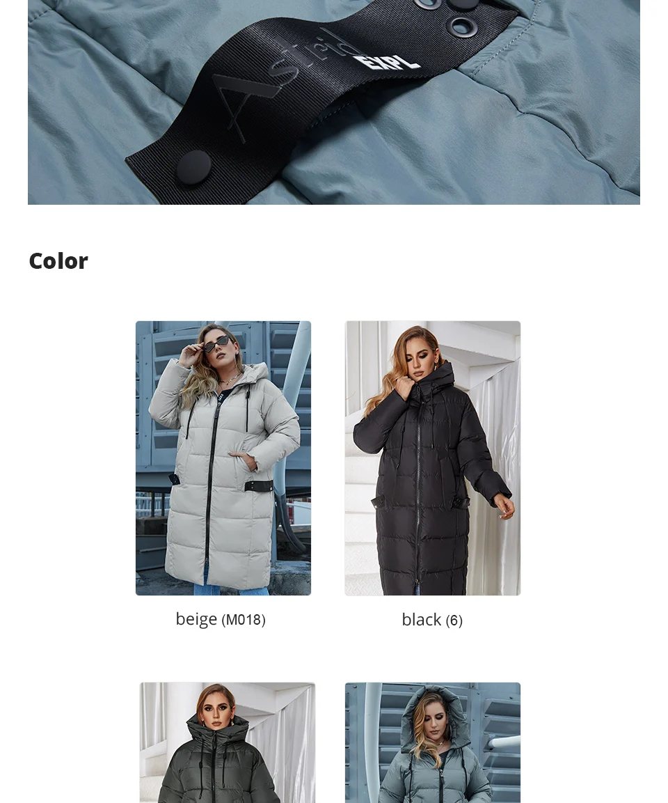 Astrid 2022 Winter new arrival down jacket women loose clothing outerwear quality with hood Plus Size fashion style coat AR-7038