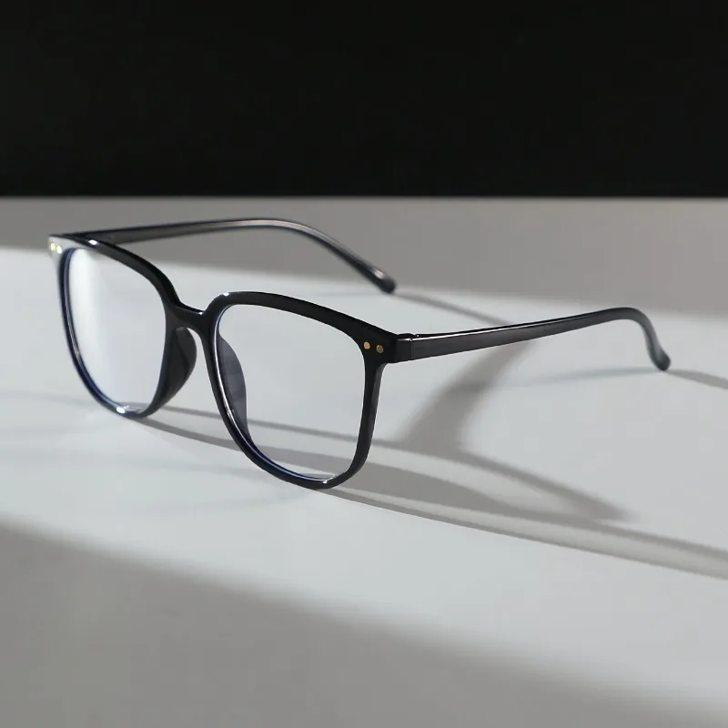 Large Square Frame Anti-Blue Light Glasses Women Computer Gaming Eye Protection Classic Plain Transparent Glasses Spectacles