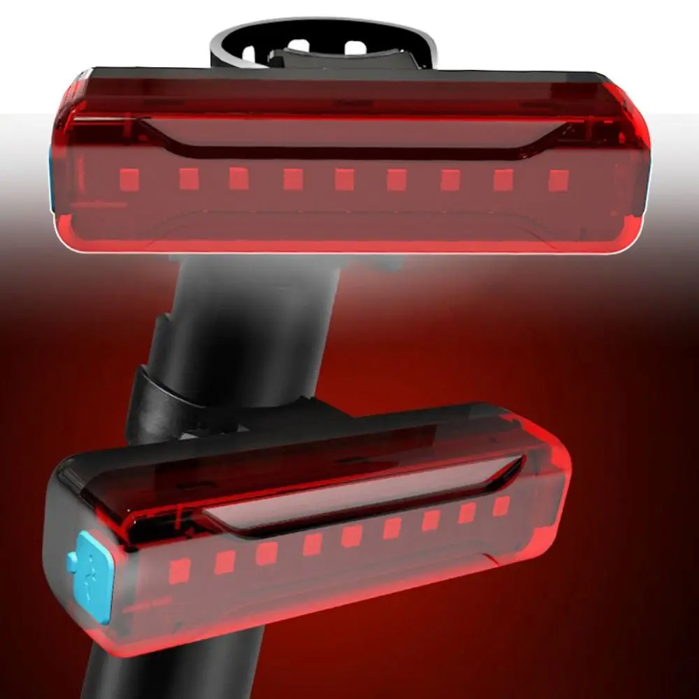 Red Bike Rear Light USB Rechargeable 5 Modes Bike Warning Lamp Refitting Parts LED Lamp Bicycle Tail Lights Cycling Accessories