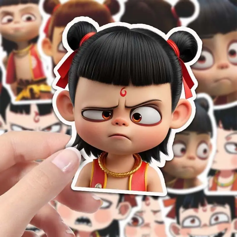 

60 Pcs/Lot Cute Funny 3D Nezha Emoticons DIY Movie Stickers Vinyl Waterproof Graffiti Demon Boy Descends Creative Stickers