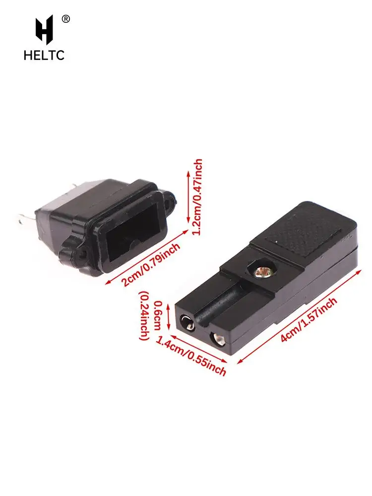 1pc Or 1set Two-wire Electric Screwdriver Plug 2-core Power Socket DC Power Plug Connector 2 Pins Black Small Two-wire Plug
