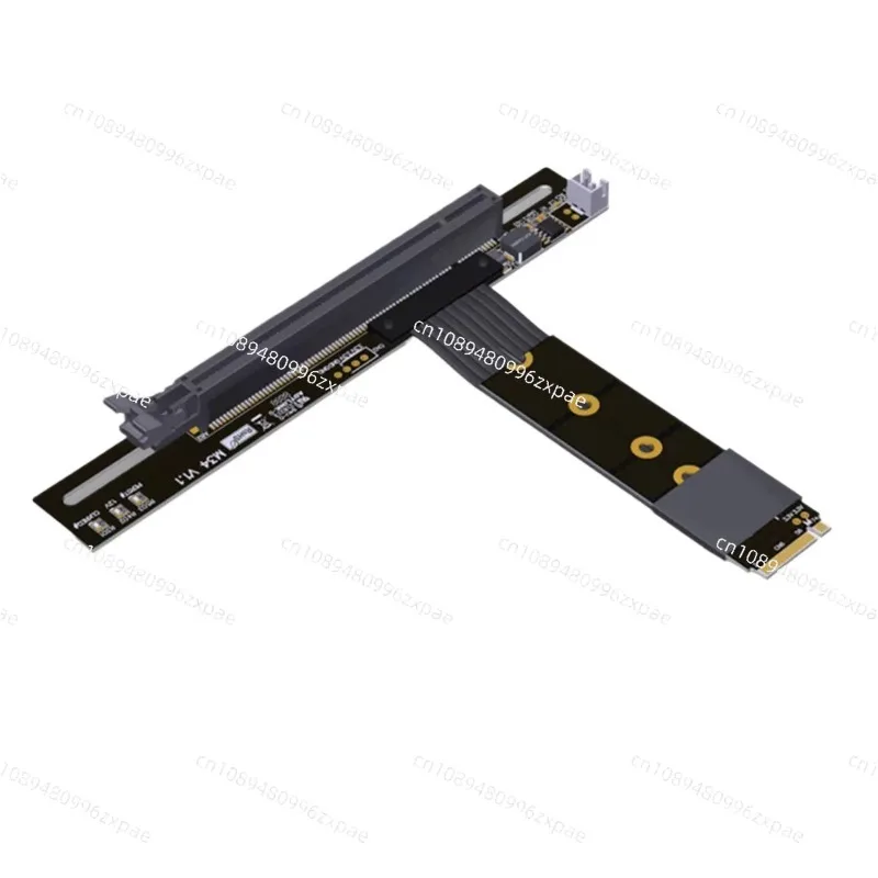 PCIe X4 4.0 M.2 NGFF NVMe Adapter X16 Graphics Card Extension Cable DC Power Boost