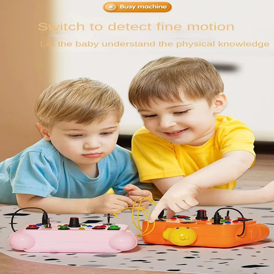 1pcs- Montessori LED Light Switch Busy Board for Toddler Game Sensory Board Educational Learning Activities Toys For Kids Gifts