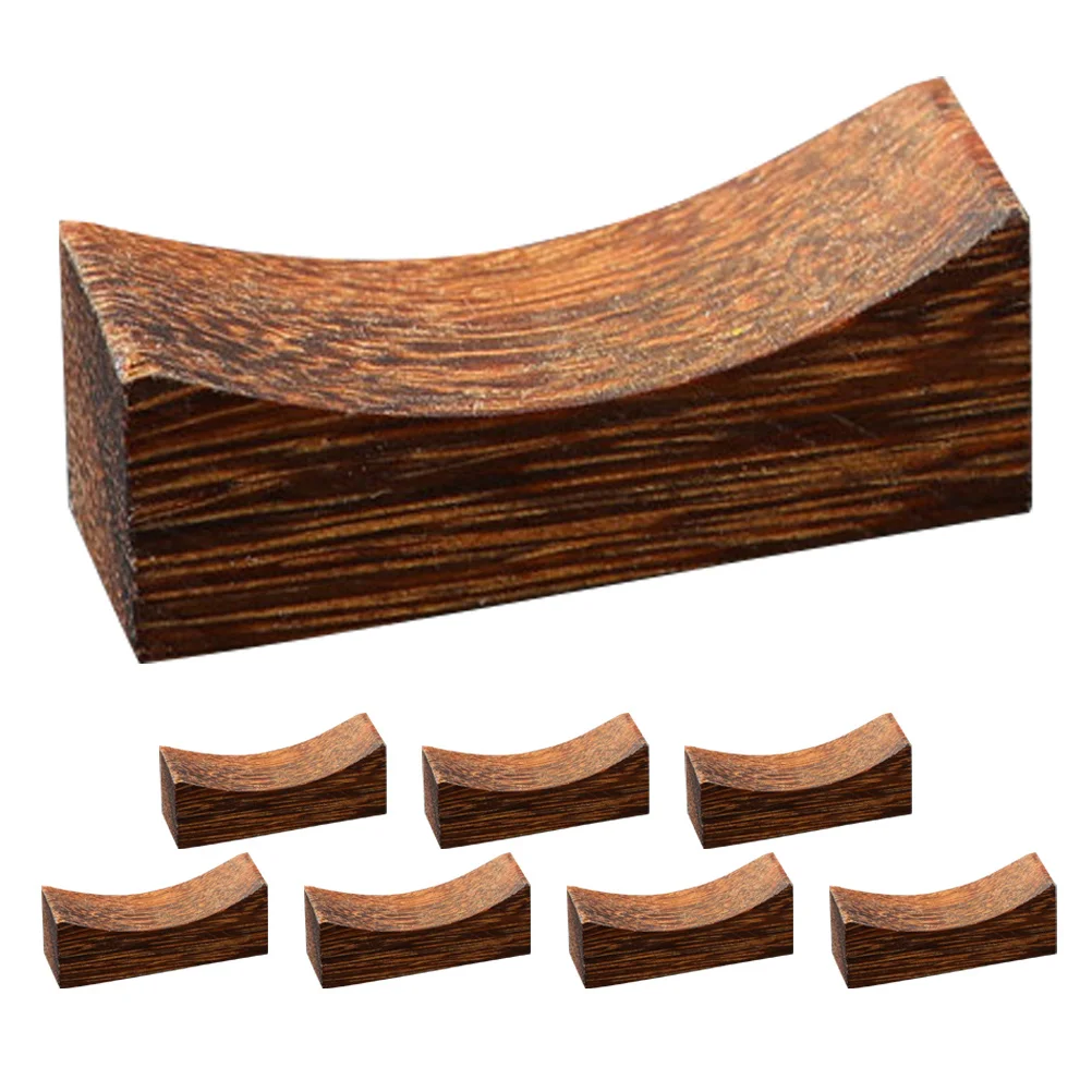 

8Pcs Wooden Chopstick Rest Japanese Style Stable Single Groove Design Dishwasher Safe Multi Functional Utensil Holder