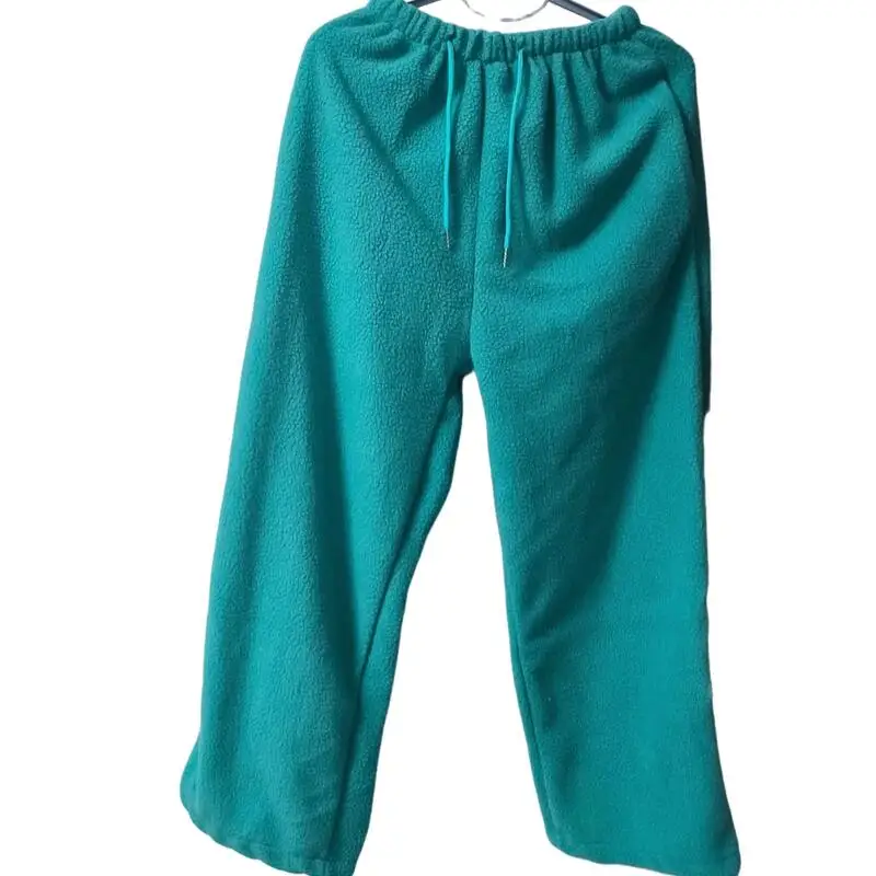 

Флисовые пижамные штаны для молодых девушек, бархатные прямые брюки принцессы, одежда для отдыха, осенне-зимняя домашняя одежда, модная верхняя одежда