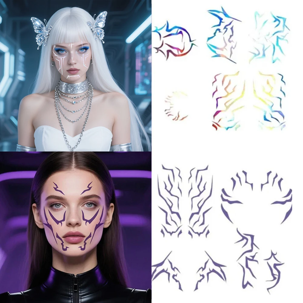 ملصقات وشم مجموعة أنيمي Kpop Demon Hunter Group ملصقات مجموعة Saja Boys Rumi Demon Boy لأداء الحفلات التنكرية #6