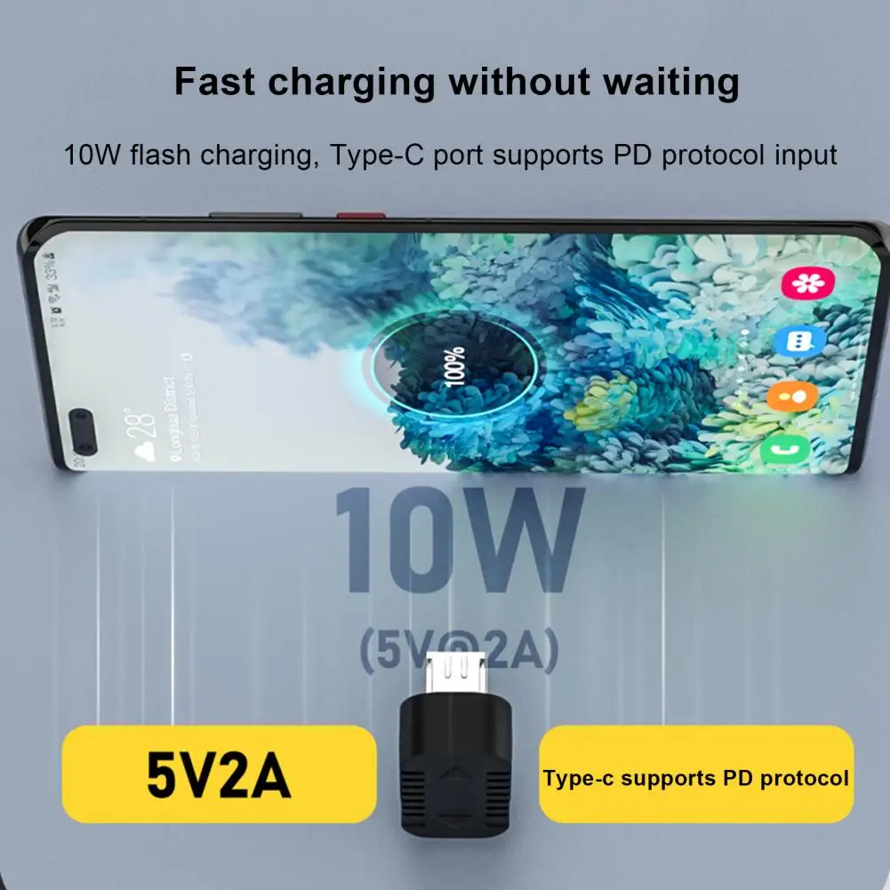 Convertidor de teléfono Usb 2,0, transmisión de datos en forma de U, 90 grados, tipo c hembra a Micro Usb macho, adaptador para teléfonos rápidos