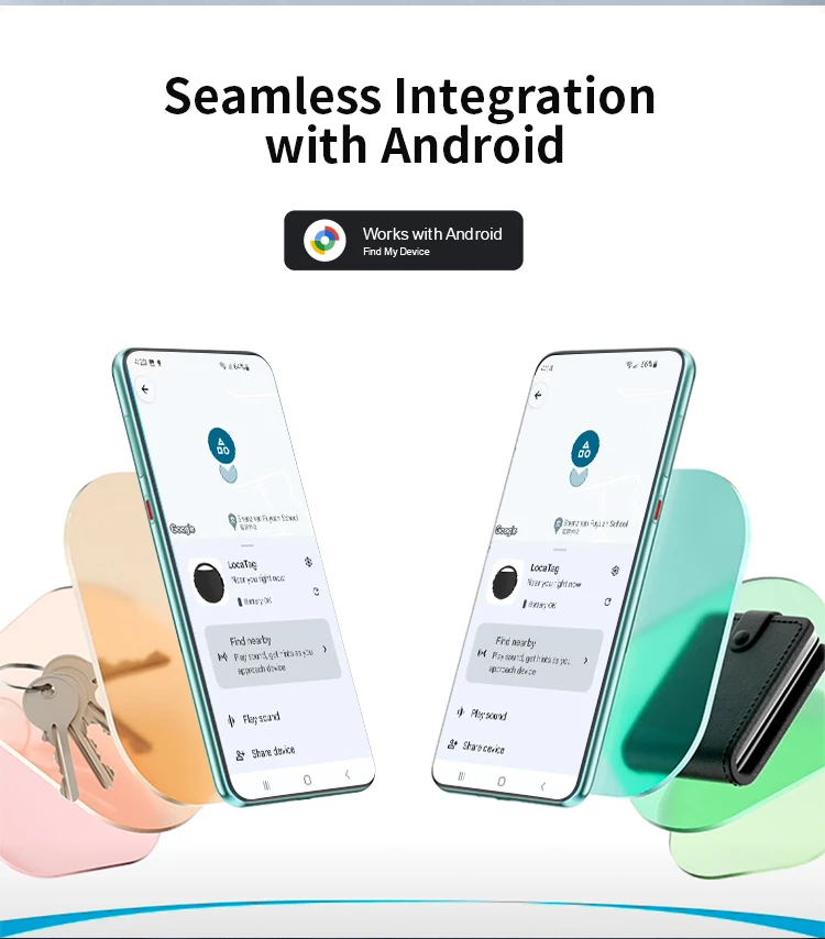 لنظام Android Google Find My Device Air tag Bluetooth Smart tag GPS تتبع وتحديد المواقع العالمي لحقيبة أمتعة الحيوانات الأليفة الرئيسية للأطفال