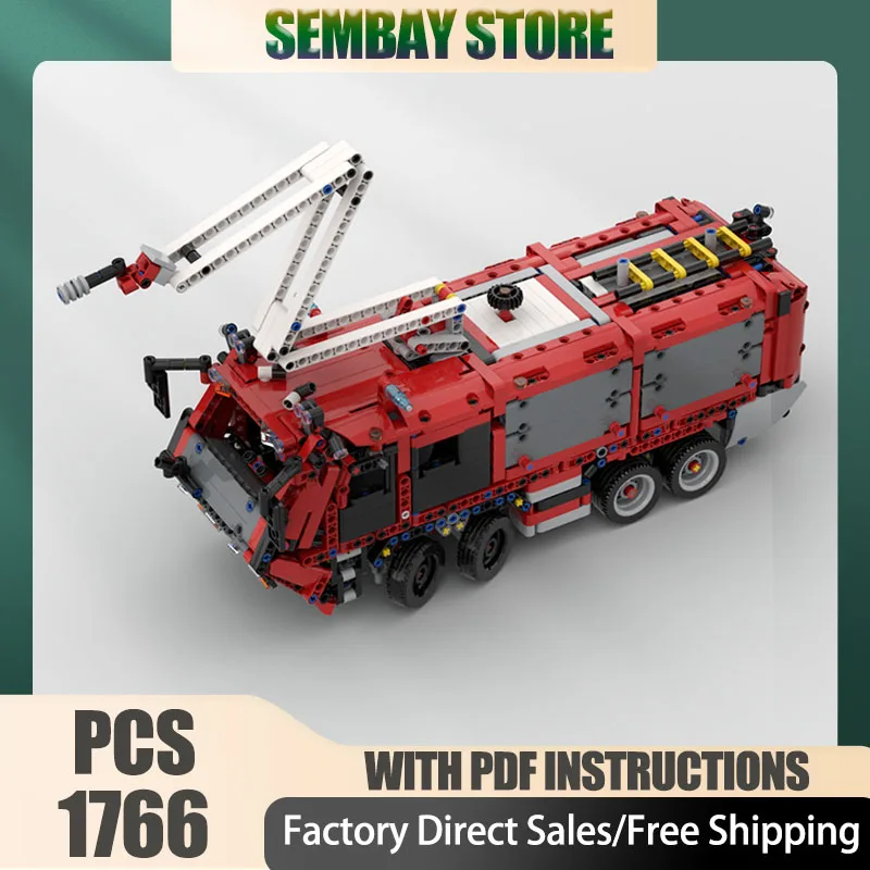 Moc قوالب بناء وحدات 42098 النمر خزان 8x8 مطار سيارة مطافئ التكنولوجيا كتل عيد الميلاد لتقوم بها بنفسك لعبة هدايا البناء #1