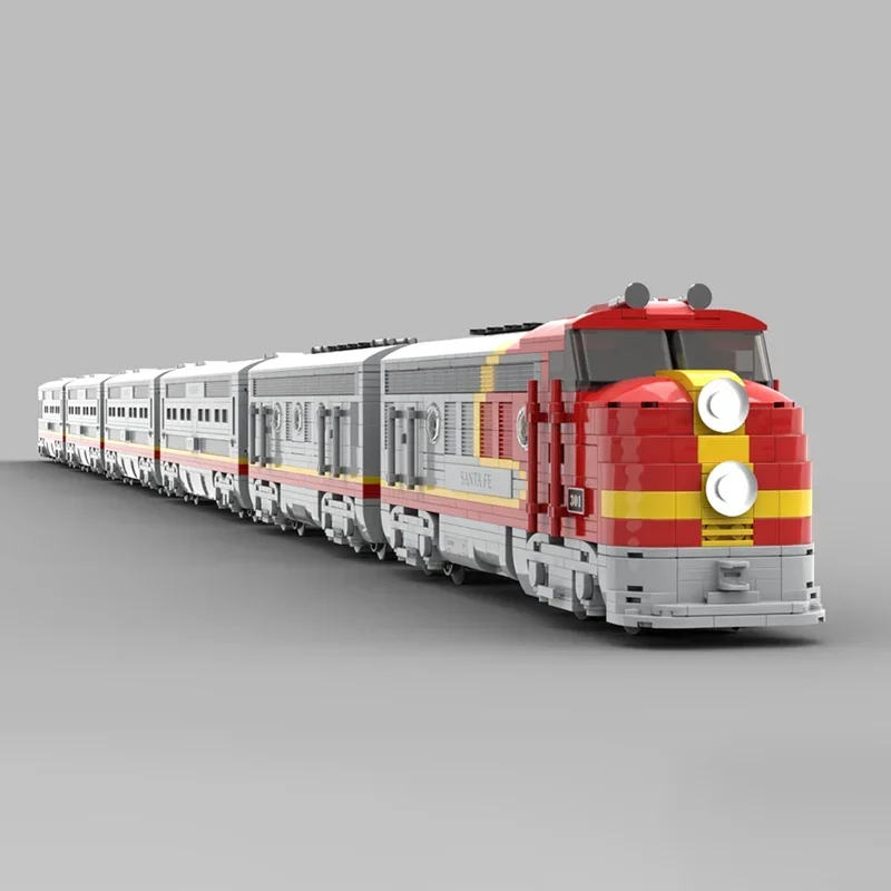 Moc Building 8-brede rijtuigen Spoorwegtrein Model Bakstenen Technologie Modulaire blokken Geschenken Kerstspeelgoed DIY-sets Montage