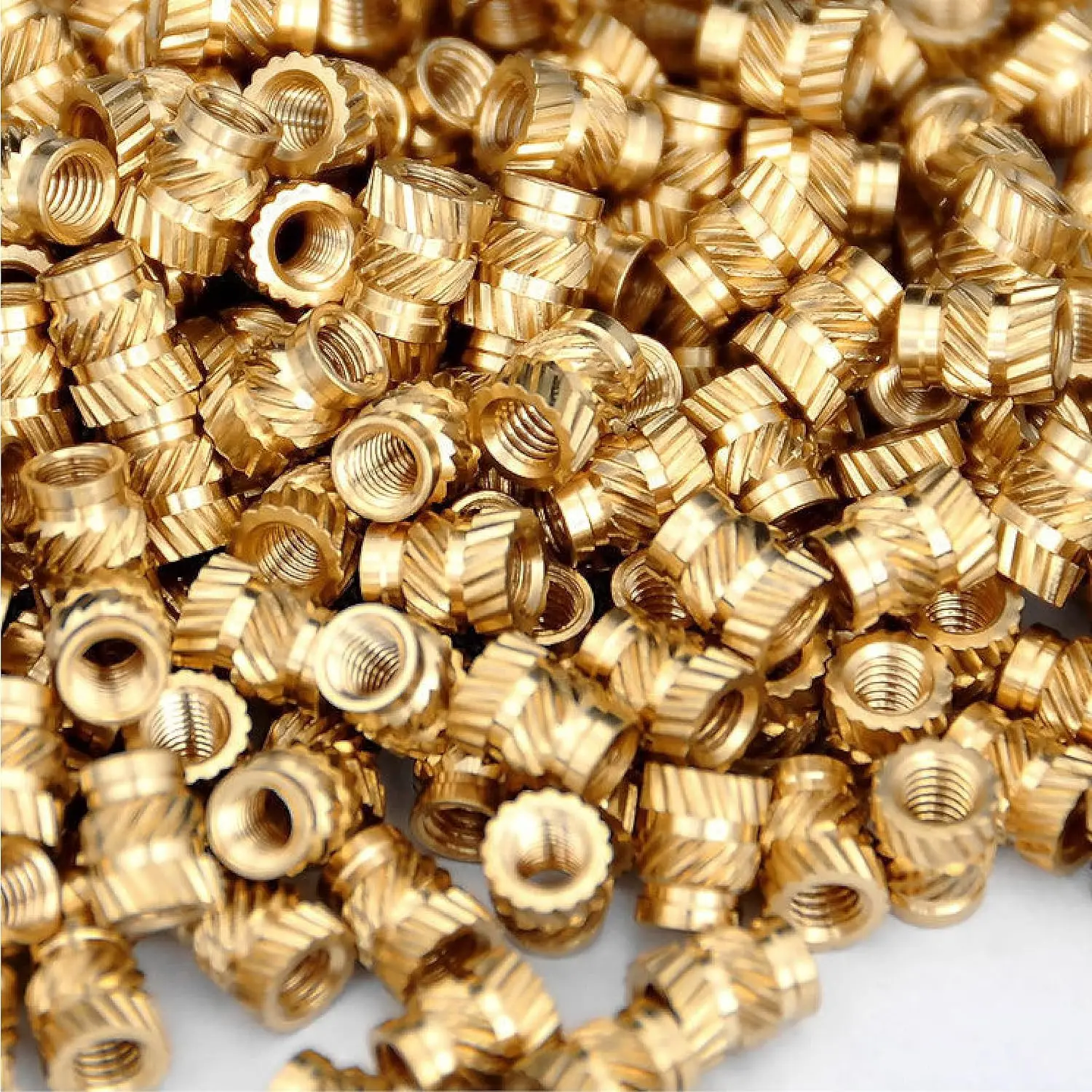 Heat Embedment Inserting Nuts M3 M4 M5 Threaded Knurled Brass Hot Melt Screw Nut For 3D Printer And Others