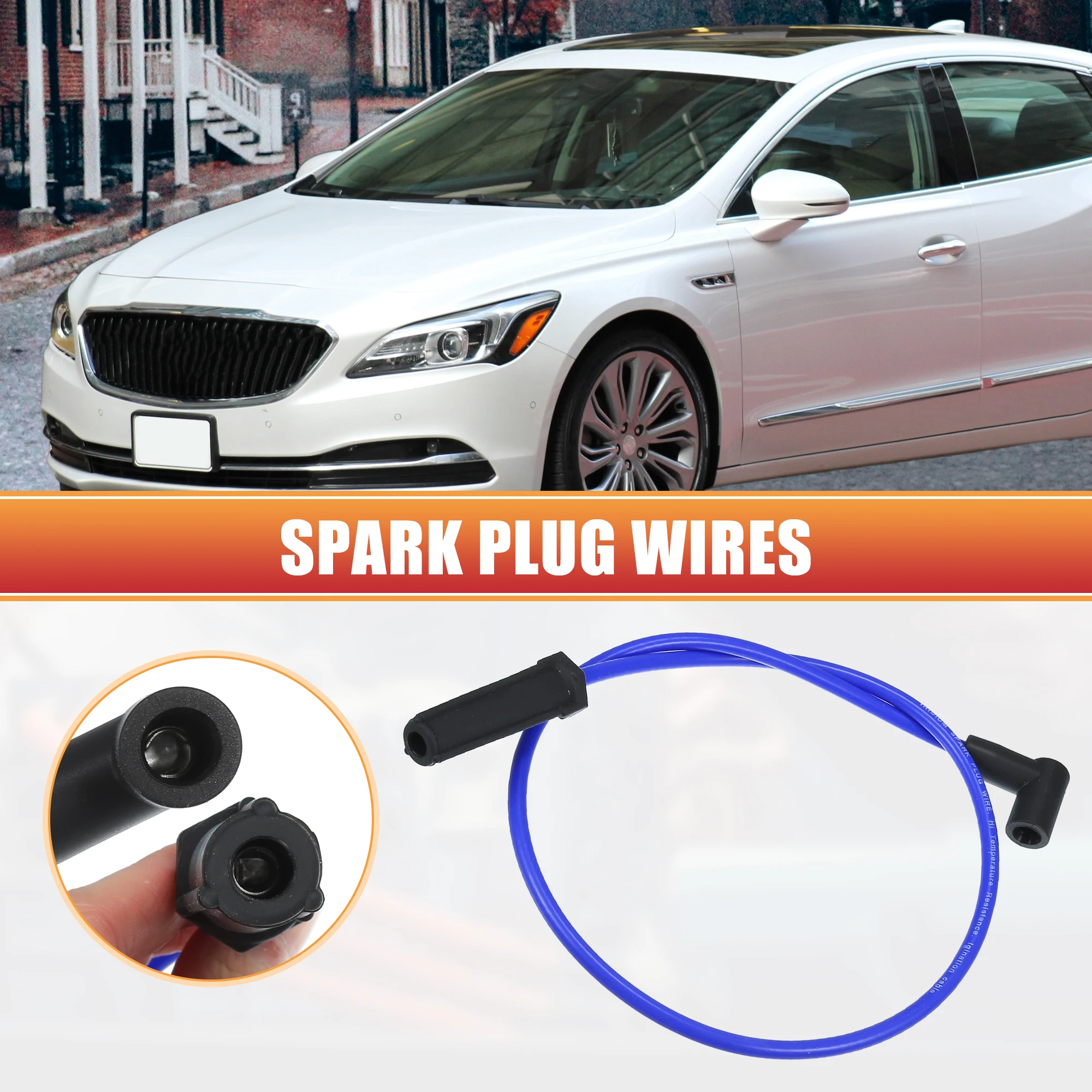 Uxcell 6 Pcs Car Spark Plug Coil Wires Ignition Coil Harness Cable 12192468/12192421 for Chevrolet Lumina 3.1L V6 Gas 2000-2001