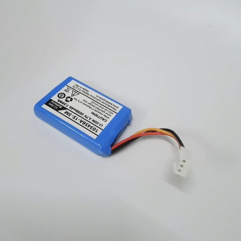 103456A-1S-3M 3.7V 2050mAh 7.59Wh Rechargeable Lithium Battery Pack
