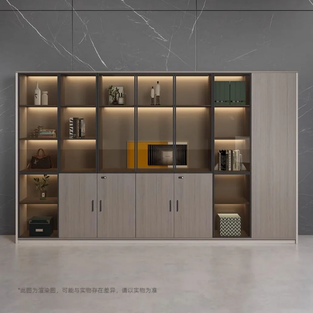 Office Furniture File Cabinet Information Cabinet Wooden Panel Low Tea Cabinet Bookcase Archive Wardrobe