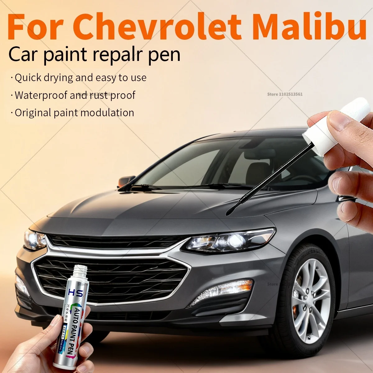For Chevrolet Malibu Car Paint Repair Pen Touch Up Scratch Remover DIY Auto Accessories Black White 686H Blue Grey CHEGLJ Red
