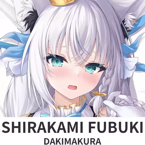 Hololive Shirakami Fubuki Dakimakura 2WAY Hugging Body Pillow Case Anime Pillow Cushion Cover