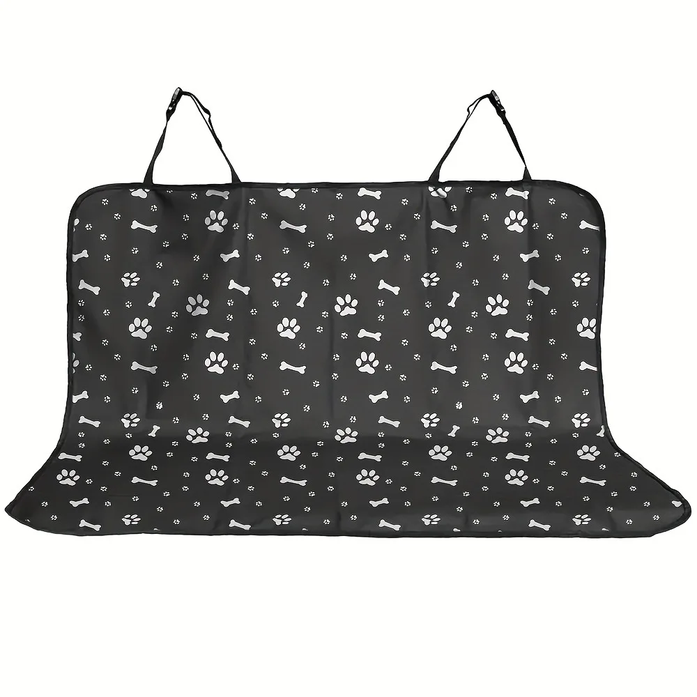 1pc Black Waterproof Pet Car Seat Cover Cushion Rear Seat Protection Pad for Dogs And Cats Safe Travel Accessories