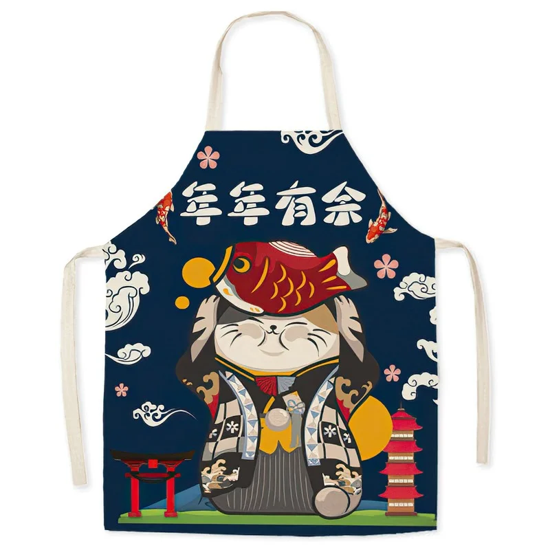 Polyester Apron Cat Adult Child Leeveless Bib Waterproof Oil-Proof Baking Accessories Home Clean Tool Household Kitchen Supplies