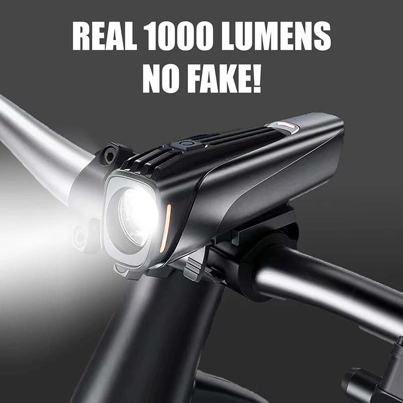 Anti Glare1000 LM luce anteriore a LED per bicicletta MTB bici da strada torcia USB ricaricabile lampada per faro da ciclismo tipo C