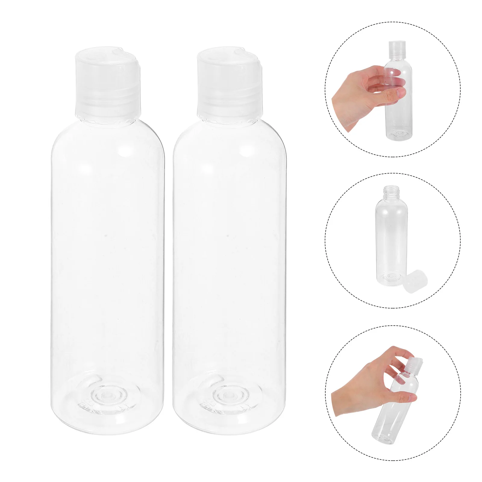 

20pcs Lotion Bottle Empty Mini Portable Plastic Squeeze Transparent PET Leakproof Travel Dispenser for Shampoo