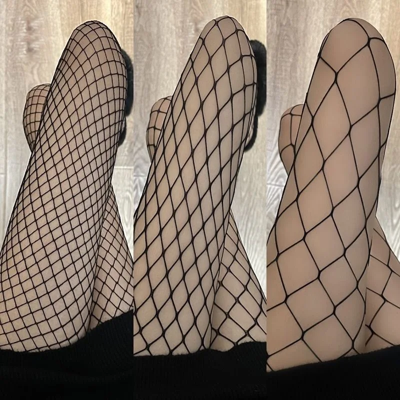 Sexy Fishnet Stockings Women Black White Tights Slimming Long Socks Leggings Lolita Mesh Nylon High waist Lingerie Pantyhose