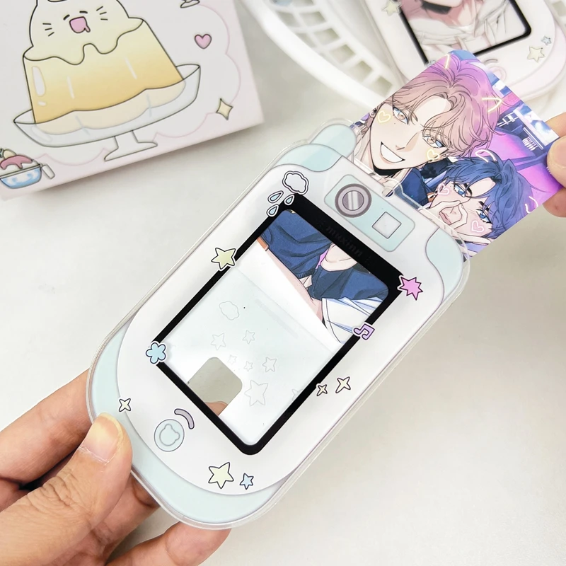 Korean Ins Cute Phone Camera Shape Photo Card Holder 3 Inch Kpop Idol Photo Protective Display Sleeves Pendant Kawaii Stationery