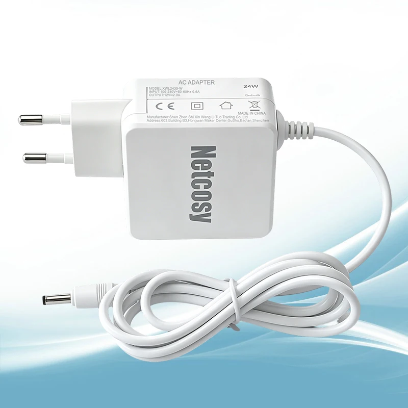 Netcosy 12V 2A 24W Barrel Round Tip 3.5x1.35mm AC Adapter Laptop Charger For KUU A8S/K2S/Xbook Air/G3/G4 14'Notebook