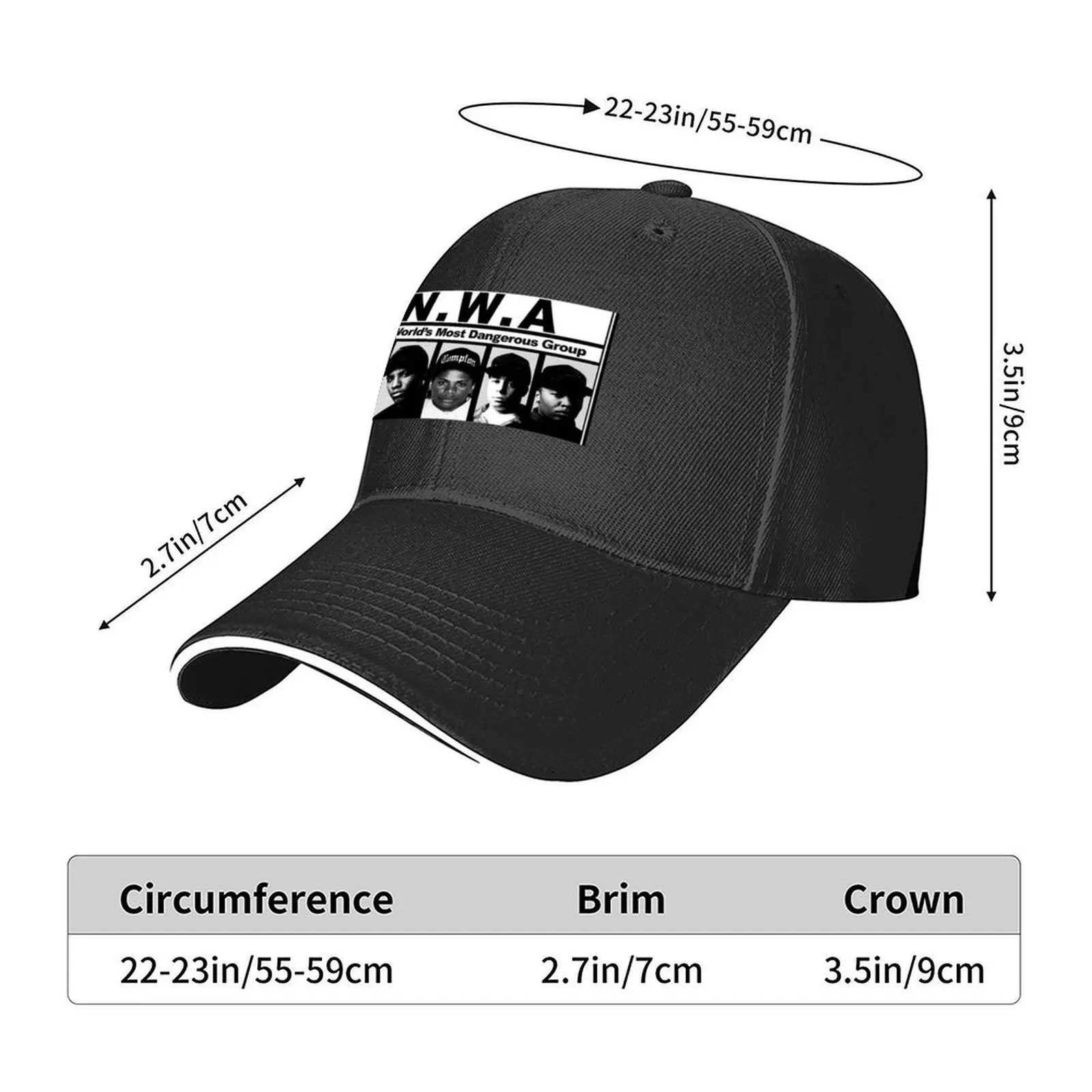 NWA merch قبعة بيسبول أساسية قبعة صيد ماركة فاخرة المشي لمسافات طويلة قبعة الشاي قبعة السيدات الرجال
