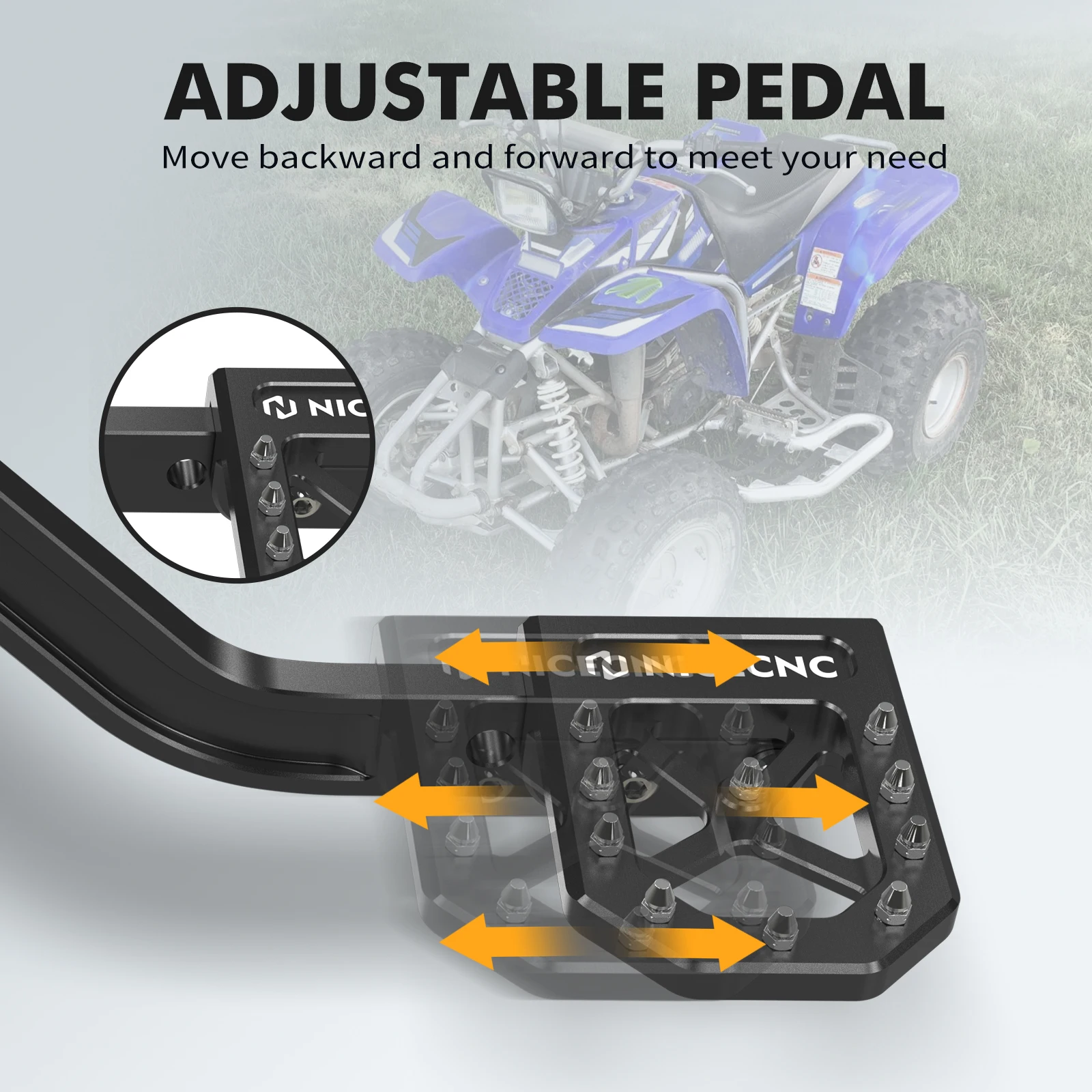 NICECNC Rear Brake Pedal Lever For Yamaha YFZ450 2017 YFZ450R 2009-2022 YFZ450X YFZ450RSE Special Edition Aluminum CNC Machined