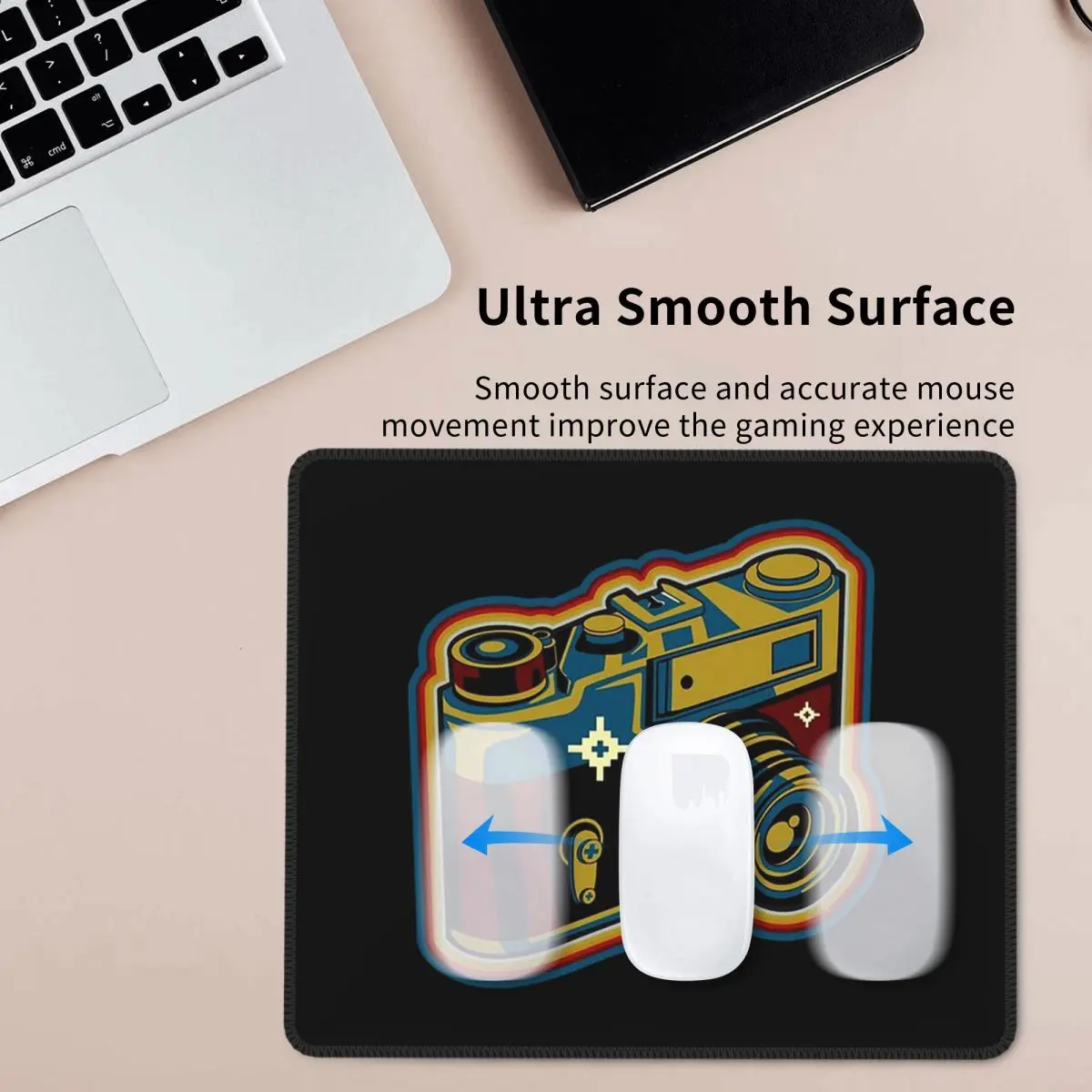 Retro Camera Cameras Mouse Pad Computer Keyboard Mouse Mat Gaming Laptop Desk Mat Office Table Mats