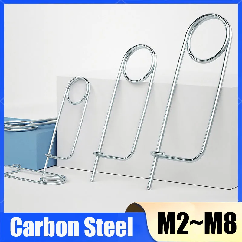 M2 M3 M4 M5 M6 M6.5 M8 Galvanized Snap Spring Opening Safety Pin Quick Lock Brooch Locking Fastener For Farm Lawn Garden Hitch
