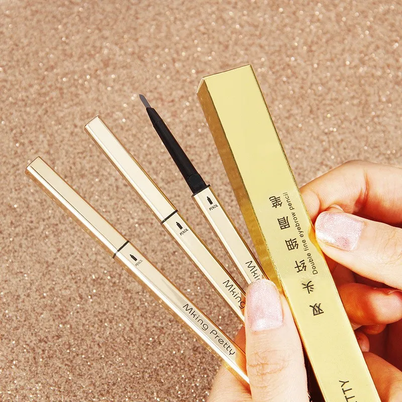 Eyebrow Pencil Double Triangle Ultra-fine Head Extremely Fine Waterproof Sweat Lasting Non-depigmentation Non-smudge Natural