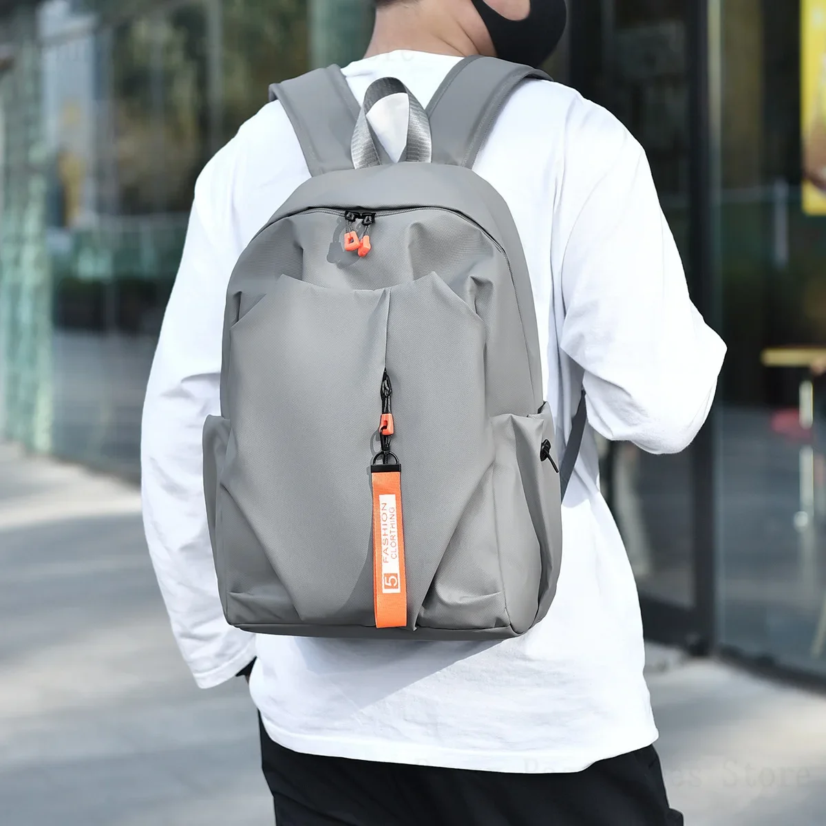 2024 New Backpack, Waterproof and Wear-Resistant Men's Large Capacity Student Casual School Bag Travel Bag