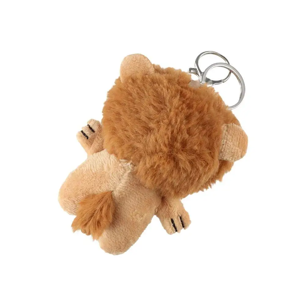 Toy Luggage Cartoon Backpack Pendant Animal Doll Stuffed Toys Lion Plush Keychain Plush Pendant Lion Plush Doll Lion Keyring