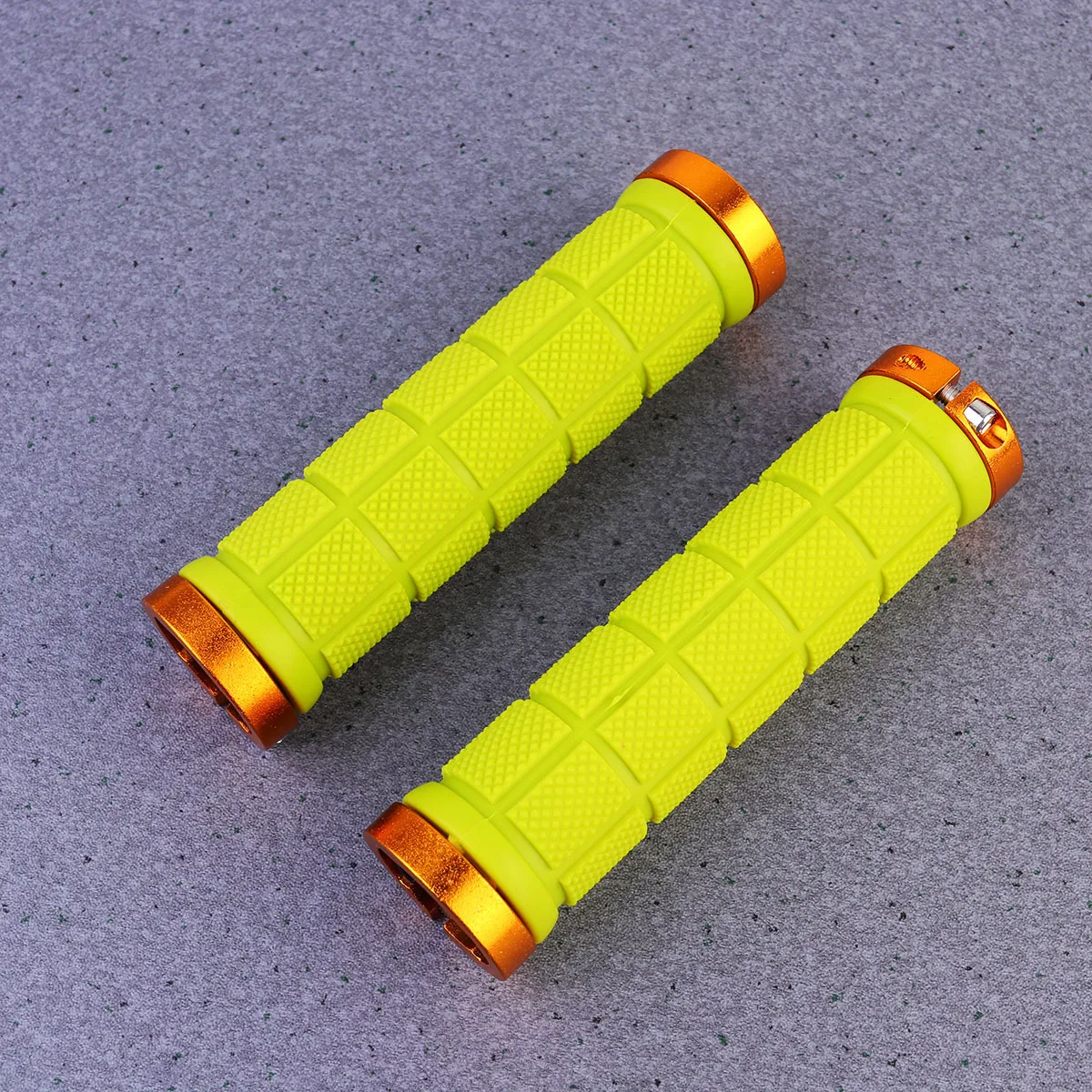 1 Pair Lockable Bike Handlebar Ends Skid-Proof Rubber Grips For Road Mountain Cycling Wear-Resistant Breathable Anti-Slip Grip