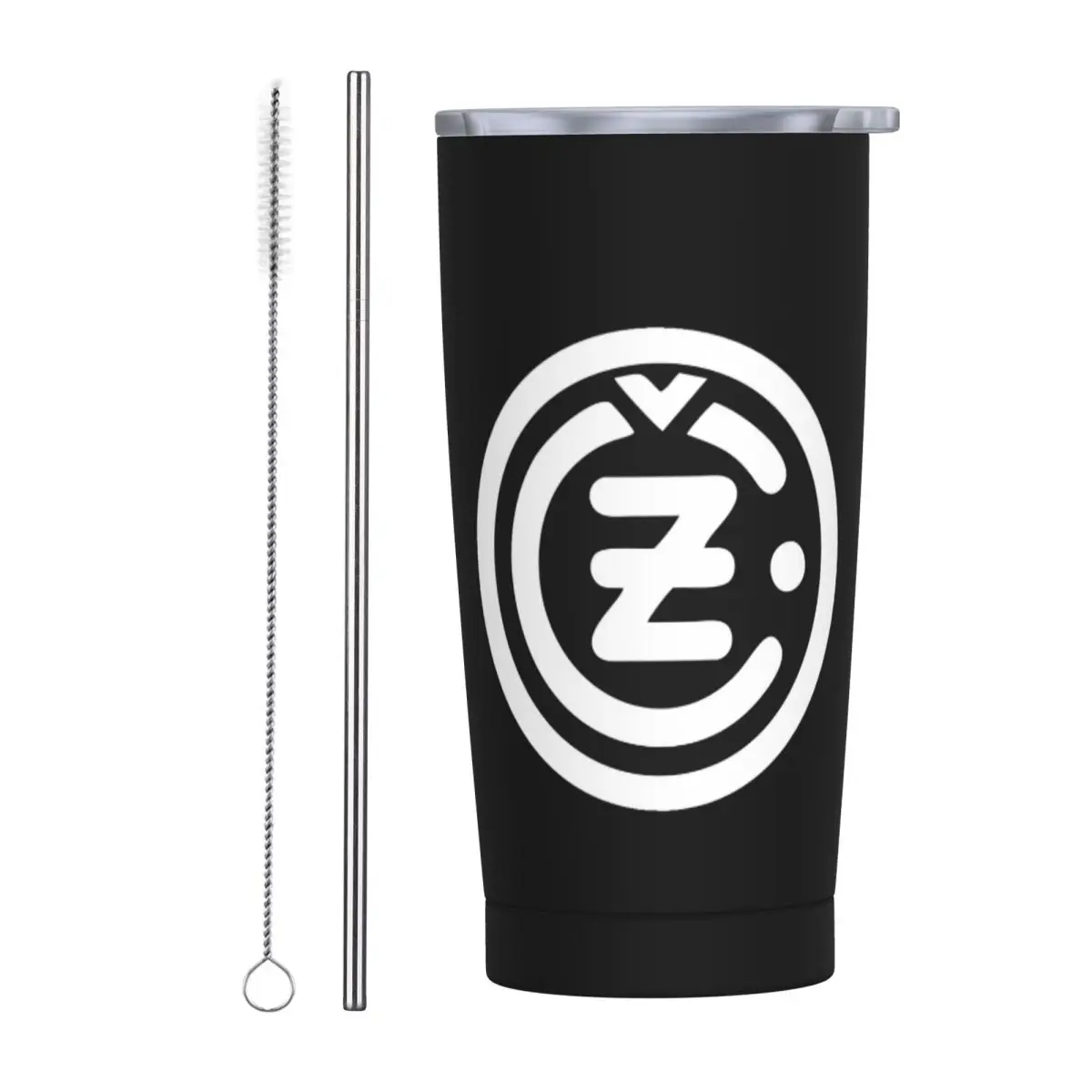 White CZ Guns Logo Stainless Steel Tumbler Vacuum Insulated Mugs Thermal Cold Cup Straw With Lid 20oz