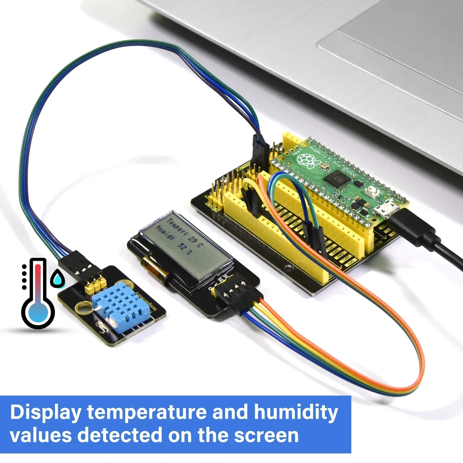 Advanced Sensor Starter Kit Ultimate DIY Bundle for MicroPython & Arduino IDE Programming Compatible with Raspberry Pi Pico