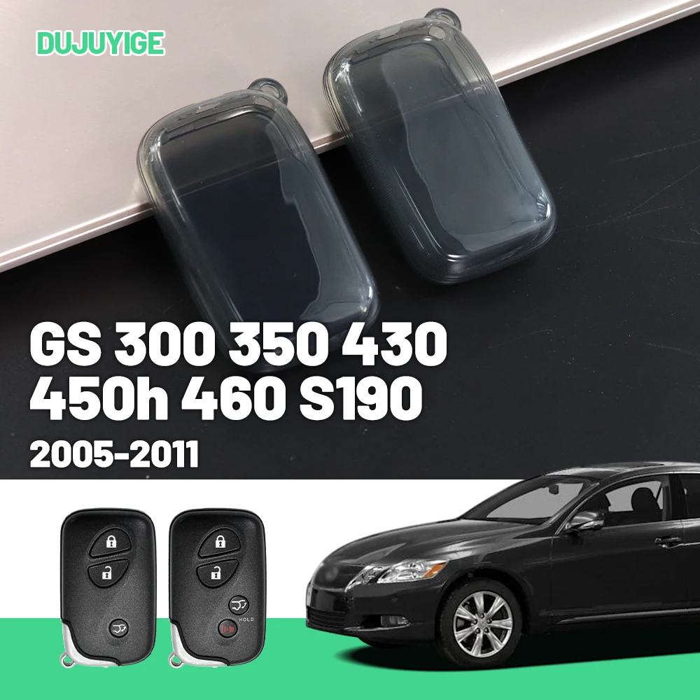 

Прозрачный чехол для ключей из ТПУ для Lexus GS 300 350 430 450h 460 S190 2005-2011, защитный чехол для брелока, автомобильные аксессуары 2006 2007