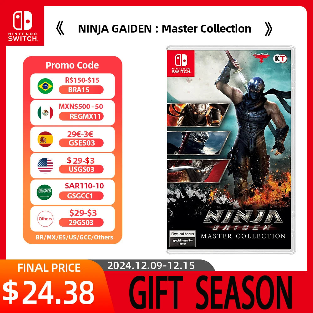 Nintendo Switch Game Deals - NINJA GAIDEN : Master Collection - Games Cartridge Physical Card  TV Tabletop Handheld Mode