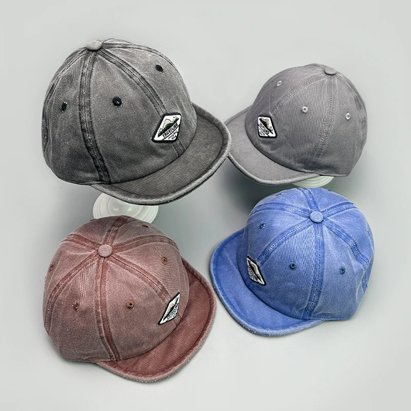 

Korean Letter Embroidery Baseball Hats Hip Hop New Unisex Breathable Personal Sunshade Fashion Short Eaves Versatile Peaked Caps