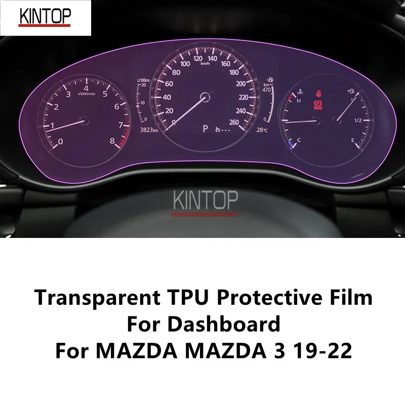 

For MAZDA MAZDA 3 19-22 Dashboard Transparent PET Protective Film Anti-scratch Repair Film Accessorie Refit