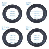 2 unids/set anillo de borde de goma piezas de reparación de altavoz 4/5/6,5/8/10 pulgadas altavoz reparación envolvente para reparación de altavoces
