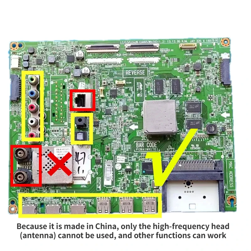 Placa principal EAX65384003 (1,2) EBR78515108, 42LB650V, 47LB650V, 55LB650V, 55LB650V, 42LB650V, 55LB631V